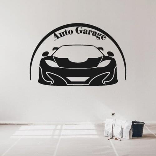 New Auto Garage Arc Wall Sticker Decal Car Services Sticker Garage Wall Art Decoration A001002