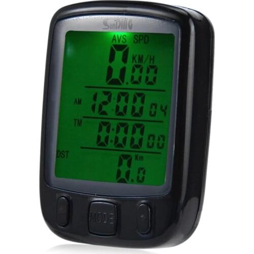 Wholesales Wired Bicycle Computer With Luminous Glow Waterproof English Cycling Speedometer