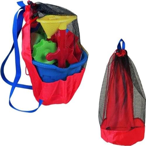 Portable Beach Bag Foldable Mesh Swimming Bag For Children Beach Toy Baskets Storage Bag Kids Outdoor Swimming Waterproof Bags