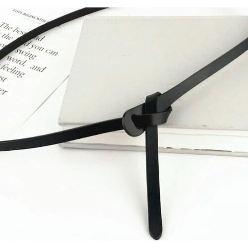 Fashion Black Small Belts For Women Decoration Skirt Dress Ladies Accessories Female Waist Knot Rope Split Leather Belt Strap
