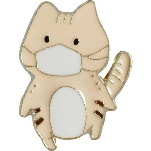 RSHCZY Animal Enamel Brooch Custom Alloy Badge Cartoon Tiger Wish Pin For Backpacks Coat Jewelry Gift