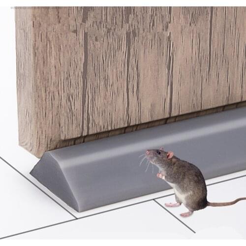 New Hot 1M Silicone Door Bottom Sealing Strip for Bathroom Water Blocking Stopper Shower Dam Flood Barrier SMR88