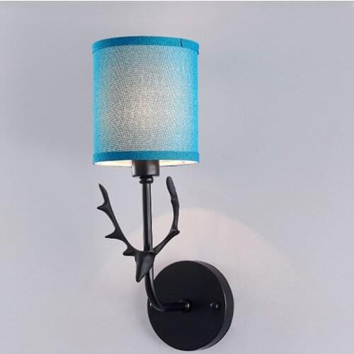2020 new Led Wall Lights Fixtures Black White Fabric Lampshade Nordic Wall Lamp Bedroom Bedside Reading Lamp Wall Sconce