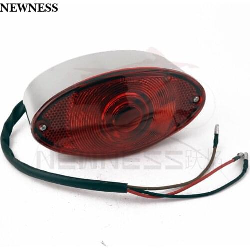 Universal Motorcycle Cats Eyes Blub Rear Tail Light License Plate Brake Lamp E-MARK For ATV Quads Street Moto