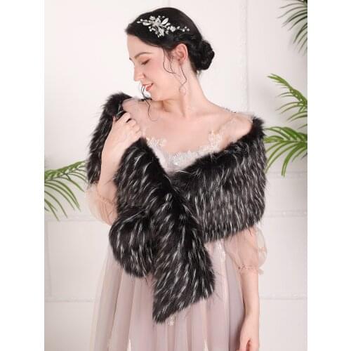 Vintage Black and White Mysterious warm Scarfs feather robe cape dress Bridal wedding bolero shrugs Shawls for women