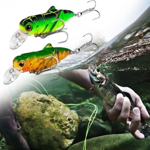 63 mm artificial grasshopper shape fish hard bait fake sub-insect grasshopper cricket grasshopper fake bait fishing supplies