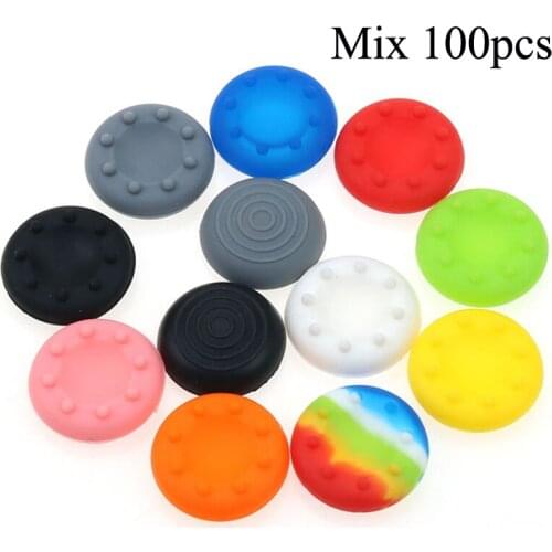 100pcs PS4 Silicone Cap Thumbstick Thumb Stick Guards Cover Case Skin Joystick Grip For PS4 Xbox one 360 Controller PS4 Pro Slim