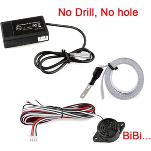 2015 Electromagnetic Parking Sensor,No drill No hole Car Reverse Backup Radar Sensors Parking System + Big Antenna Free shipping