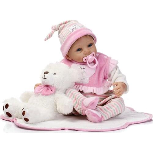 55CM Silicone Reborn Dolls Educational Toys for Childrens Birthday Christmas Gift Lifelike Newborn Baby Doll Fashion Toy