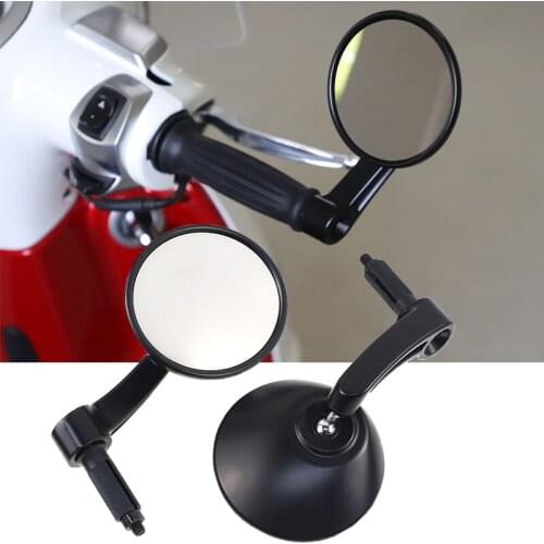 7/8" 22mm Motorcycle Modification Parts Handlebar Mirror Rearview Mirror Retro Cafe Locomotive Universal For YAMAHA Honda