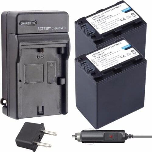 2pcs NP-FH100 NP FH100 NPFH100 camera Batteries + battery charger For SONY NP-FH70 FH50 FH30 SX40R