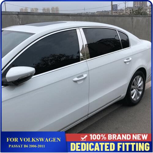 Car Accessories Window Trims Center Pillar Cover Trim Sticker For Volkswagen Passat B6 2006-2011