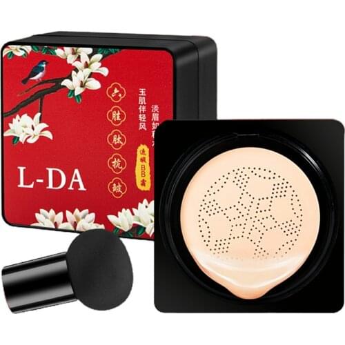 Air-permeable Natural Air Cushion BB Cream with Mushroom Puff Long Lasting Makeup Brightening Oil Control BB Cream Concealer