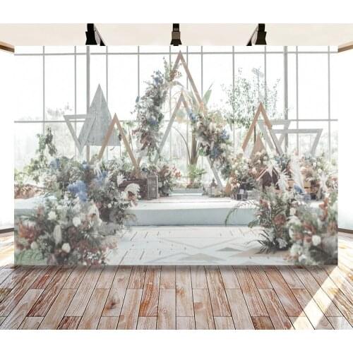 White Elegant French Window Bouquet Potted Plants Backdrops Photo Background Decorations for Photography Props