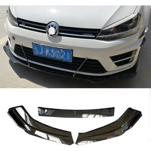 CEYUSOT FOR VW Golf 6/7/7.5 Front Car Spoiler Body Kit 3PCS The Front Bumper Protects Separator MK6 MK7 Accessories 2014-2019