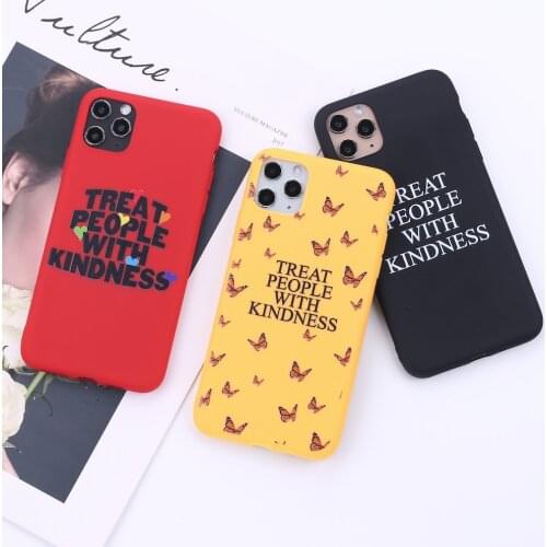 TPWK Treat People With Kindness Phone Cover For iPhone 11 Pro X XS XR Max 7 8 7Plus 8Plus 12 SE Soft Candy Colorful Case Shell