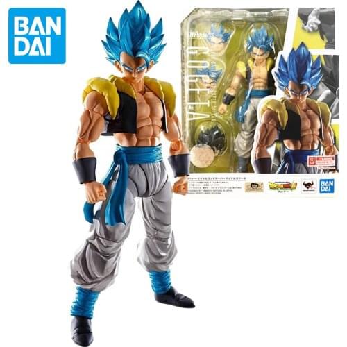 Bandai SHF Dragon Ball 15cm Super Saiyan God Gogeta Anime Model Action Figure Adult Doll Decoration Toy Childrens Birthday Gift