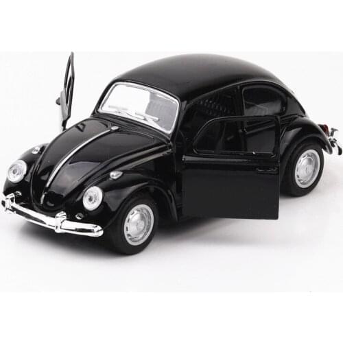 1/36 VW Beetle Classic Alloy Car Models Simulation Pull Back Metal Toys Vehicle Model For Baking Cake Decoration Toy For Gifts