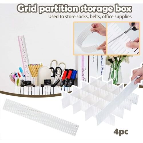 4pc Case Partition Storage Box partitioned divider Underwear Socks Bra Ties Closet Organizer Folding Home Office Storage Boxes