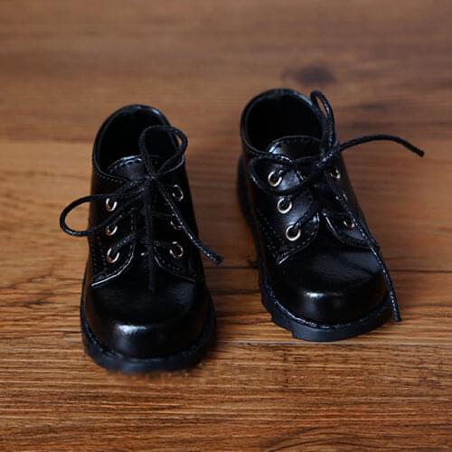 BJD doll shoes fit 1/3 1/4 MSD DD doll size classic black student leather shoes school uniform uniform shoe doll accessories