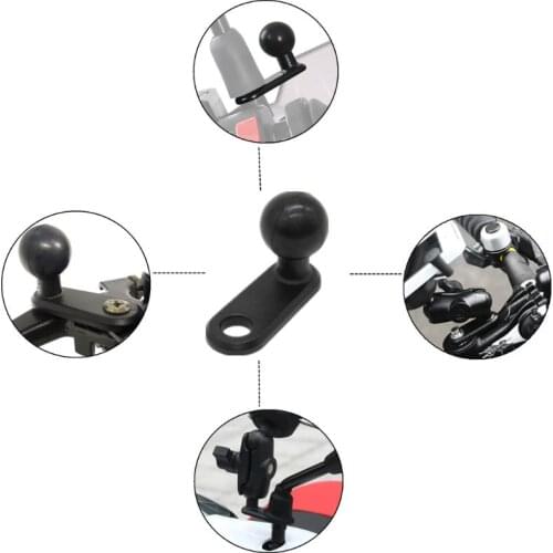 L Shaped Aluminum Alloy Base Holder Rubber Ball Head Rearview Mirror for Motorcycle Electric Vehicles Scooter Cellphones