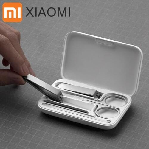 Xiaomi Manicure Set Pedicre Stainless Steel Nail Clippers Professional Nail Cutter Tools With Travel Case Kit Scissors Ear Pick