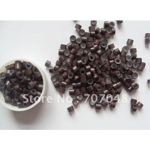 Mini Feather Hair Ring Beads Extensions Silicone Micro Beads Link 1000 pieces per bottle