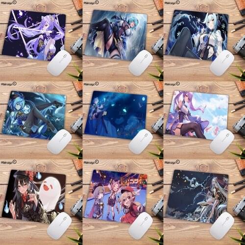 MRG Genshin Impact Small Mousepad22X18CMLest-selling Laptop Office Rubber Mouse Pad for Desktop Computer Mousepad for Anime Girl