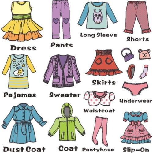 Boy Girls Clothes Classification Logo Sticker Underwear Label Storage Box Wardrobe Reflective Stickers