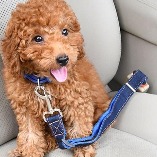Pet Dog Cat Harness Seat Belt Car Travel Accessories Large Dogs Small Dogs Adjustable Golden Retriever Teddy