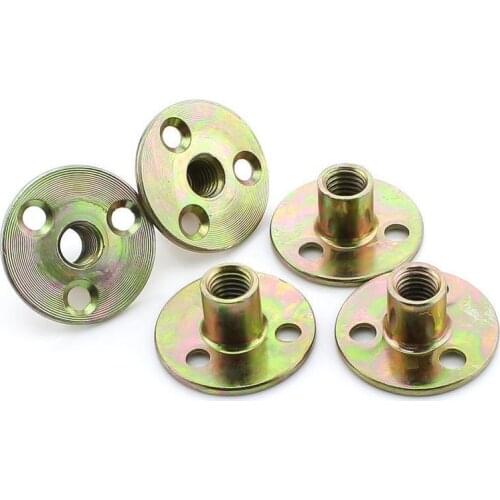 Threaded Hole Iron Rigid Flange Coupling Motor Guide Shaft Three Hole Lock Nut Coupler Connector