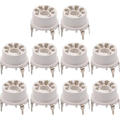 7Pin Plastic Vacuum Tube Socket Valve Base for B&W 6J1 6Z4 6X4 12AE6 6AT6 6BK6 12AV6 6AQ6 6J5 Hifi Audio AMP 10Pcs