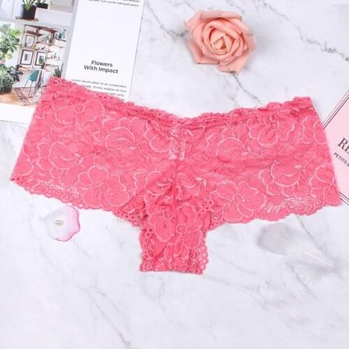 Plus Size 5XL Sexy Lace Panties Women Fashion Lingerie Seamless Pants Boxer Shorts Women Underwear Low Waist Boyshort Knickers