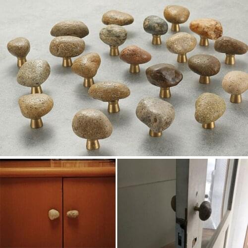 Natural Stone Cabinet Knobs Cupboard Wardrobe Drawer Irregular Shape Unique Pull Handle Knobs For Home Furniture Hardware Pulls
