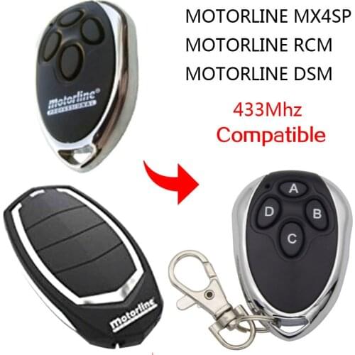 Compatible MOTORLINE RCM MX4SP DSM Remote Control 433MHz Garage Door MOTORLINE 433.92MHz Remote Controller