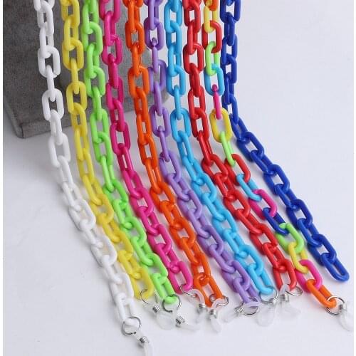 FishSheep Thin Acrylic Sunglasses Chain For Women Girls Colored Hanging Neck Chain Holder Cord Lanyard Strap Eyewear Accessories