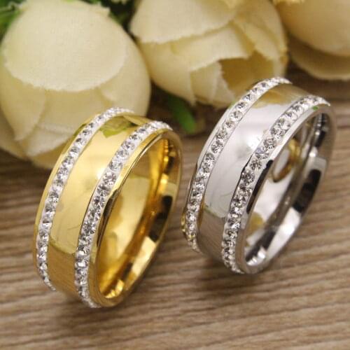 Top Quality Gold and Silver Color Hot Wholesale Newest Fashion Jewelry Rings Stainless Steel For Women RBJDIEAI