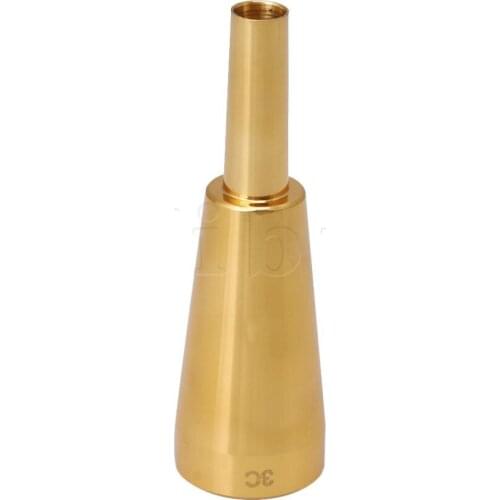 Yibuy 5pcs 27x87mm Gold Color Metal 3C Trumpet Mouthpiece Replacement Part