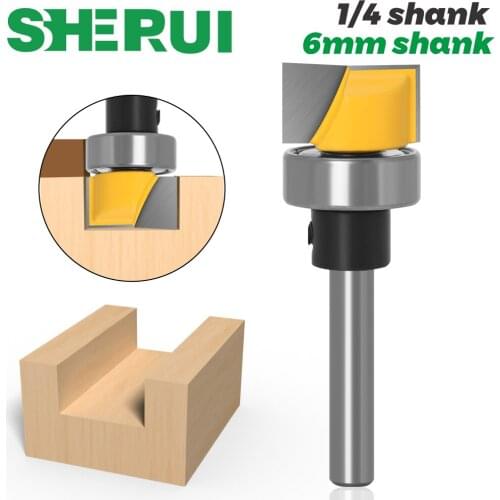 1pc Hinge Mortise/Template Router Bit - 3/4"W X 7/16"H - 1/4" 6mm Shank Woodworking cutter Tenon Cutter for Woodworking Tools