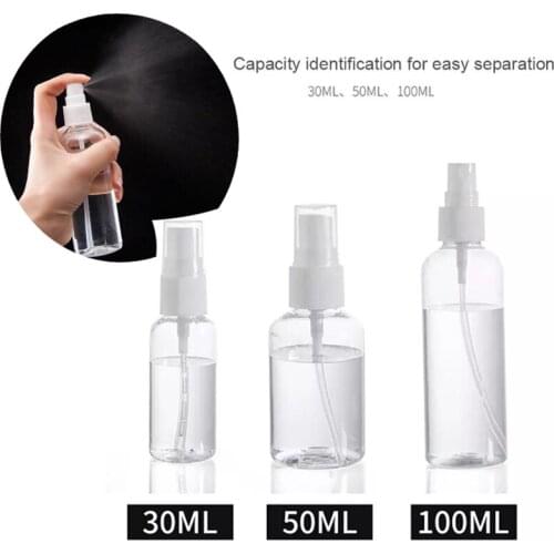 30/50/100ml Transparent Spray Bottle Spray Bottles Portable Bottle Travel Container Refillable Cosmetics Container