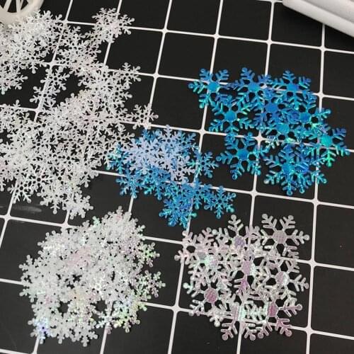 300Pcs Christmas Fake Snowflake DIY Wedding New Year Party Tree Window Decor Christmas Fake Snowflake DIY Window Decor Crafts