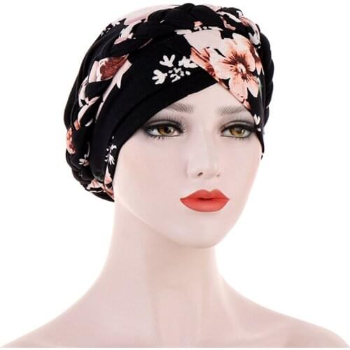 6 Color Hijab for Muslim Women Floral Printing Inner Hijab Caps Soft Breathable Turbantes Wrap Head Hijab Underscarf Bonnet