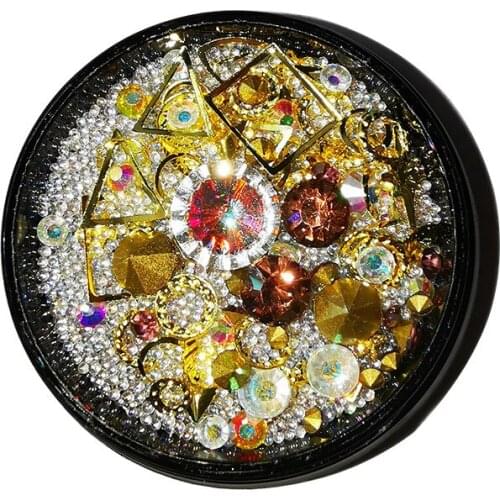 Nail Art Accessories 12 Colors Shimmer Glitter Nail Art Special Shaped Diamonds Nail Art Diamond Black Box Mixed Small Box