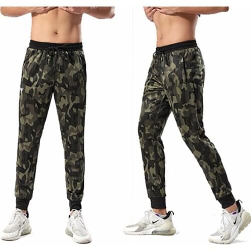 Camouflage Pants Mens Loose Large Size Summer Thin Trousers Quick-Drying Fitness Football Basketball Running Sports Pants