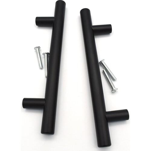 Black Cabinet Pulls Minimalism Door Handles Stainless Steel Pulls Wardrobe Handle Drawer Pull Kitchen Handles Furniture Hardware