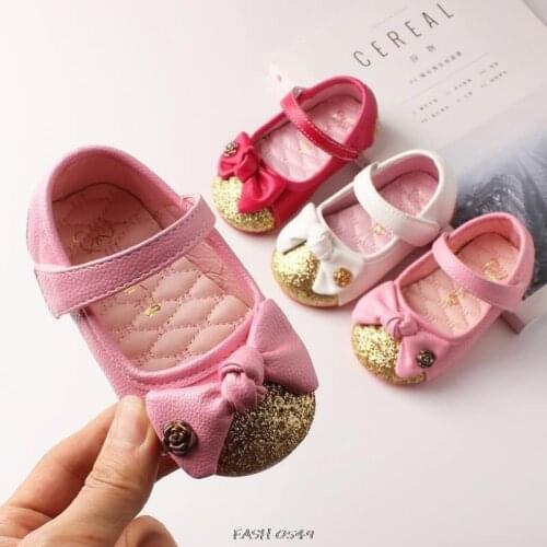 Childrens Flat Shoe Princess Party Performance Shoes Student Girl Childrens Shoes Soft Sole Leather Girls Flat Pink Shoes