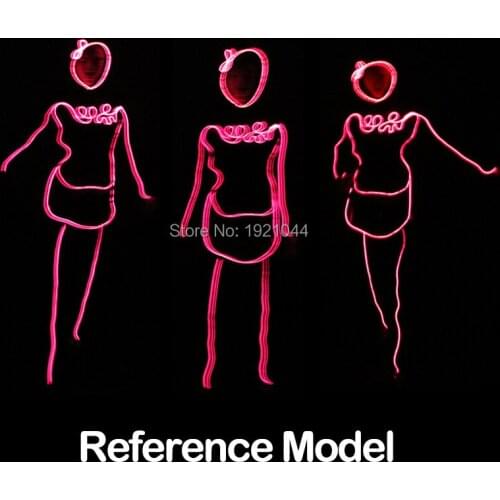 DIY LED Light up Hooded Med Clothes Glowing EL Wire Suits Flashing Talent Show Favors Holiday Lighting Supplies