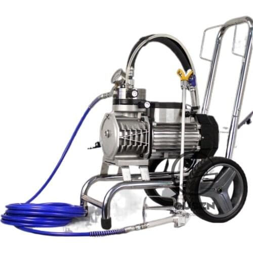 Two Guns High Pressure Airless Paint Sprayer 220V 4500W 22L Min with 1/2 Spray Guns Painting Machine Emulsion Paint, Steel Pump
