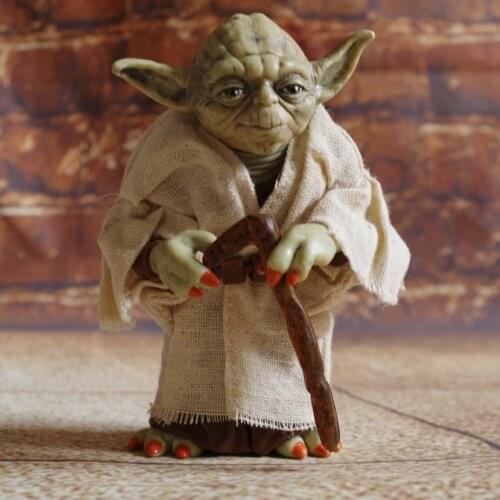 12cm Pvc Disney Star Wars Master Yoda Model Figure Doll Car Decoration White Soldier Black Samurai Doll Toys Birthday Gifts
