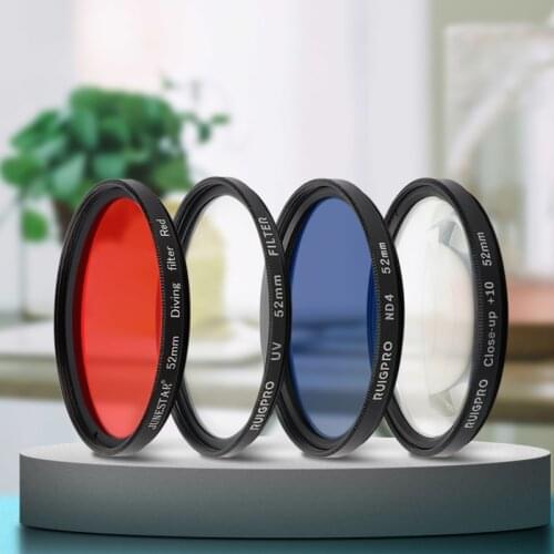 Camera Filter Aluminum Adapter+UV CPL Red ND4 Macro Filters +Cap Set For GoPro Hero 5 6 7 Black Optical Glass Lens Accessory